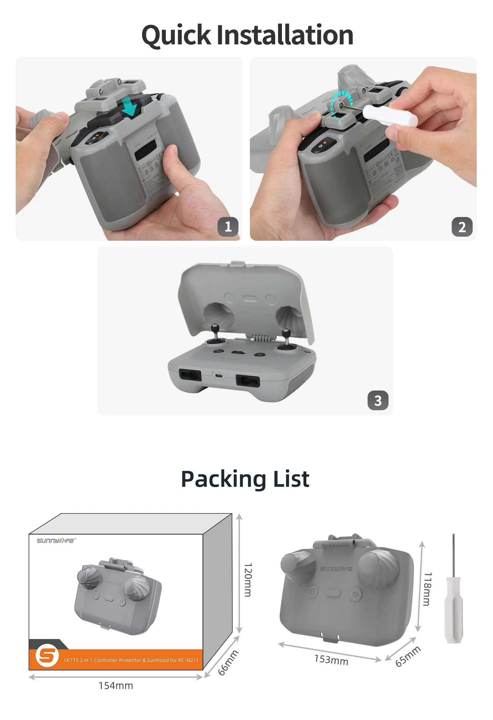 Pelindung Kontroler 2 in 1 Sun - Drone Control Stick ulasan dan harga