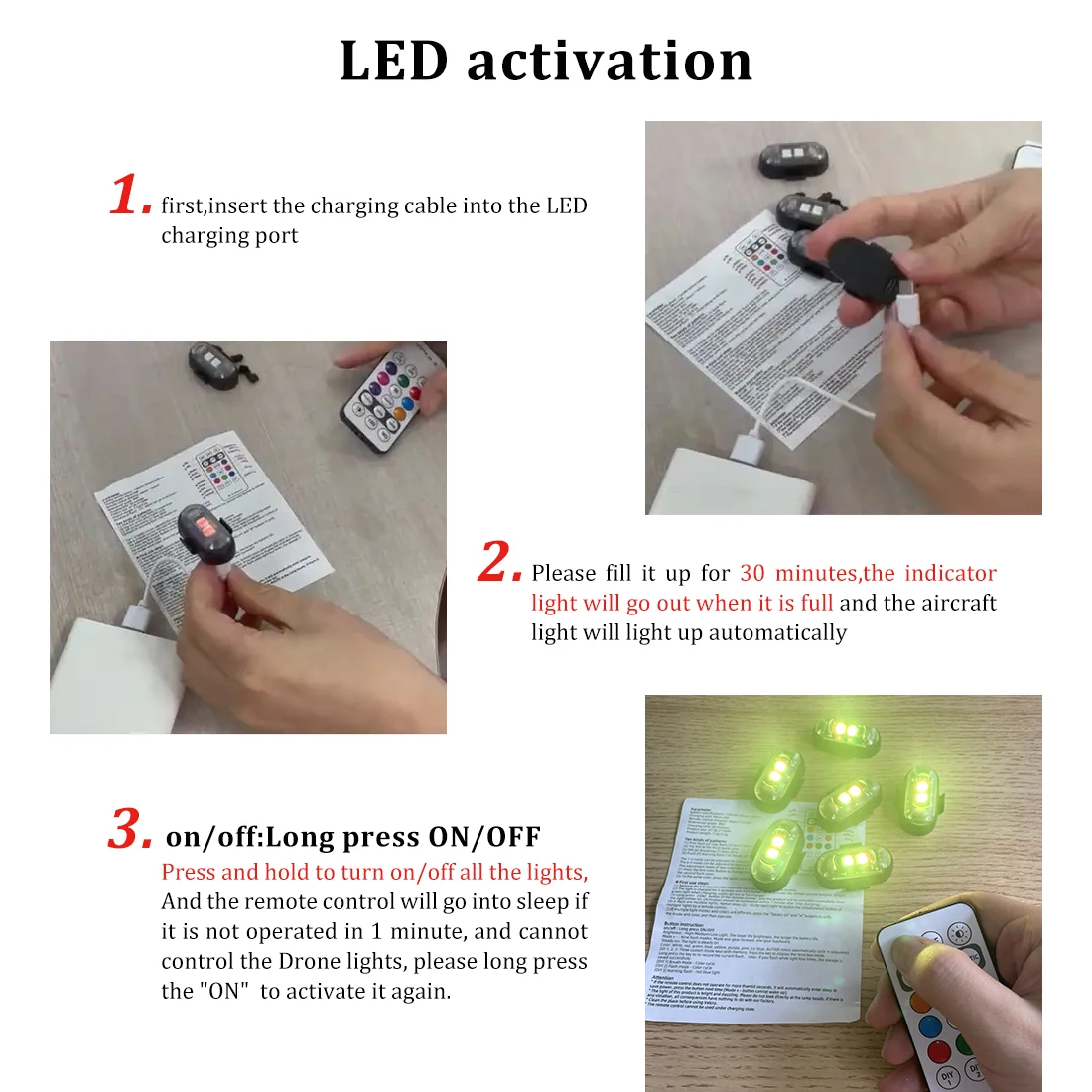 Lampu Sorot Remote Control nir - Drone Strobe Light ulasan dan harga