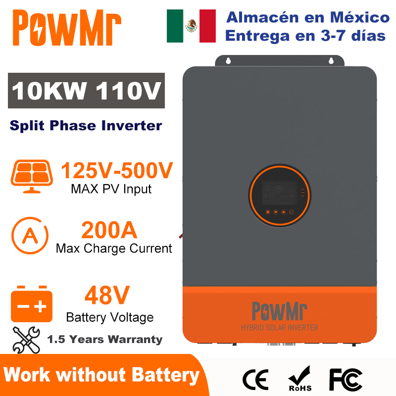 PowMr 10KW Inverter Fase Terpi - Drone Solar Charger ulasan dan harga